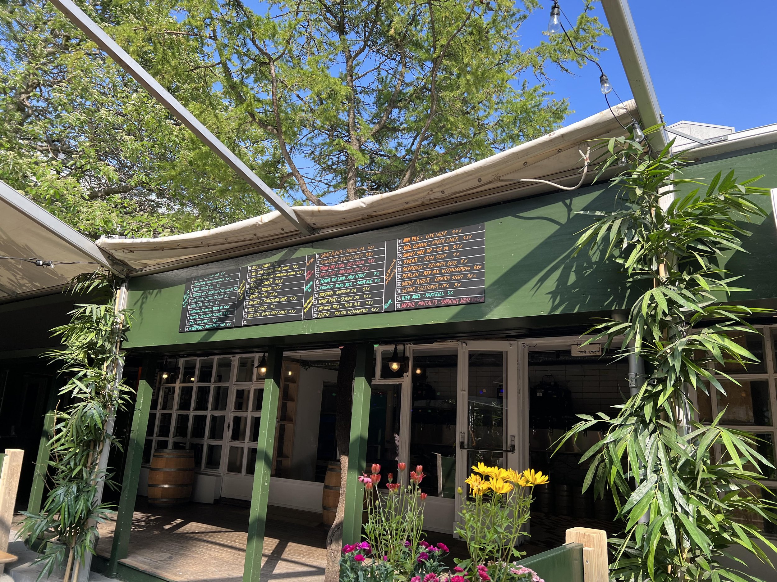 Chalkboard menu