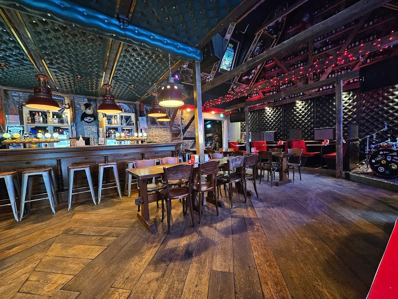 Inside Lemmy — bar, stage and tables